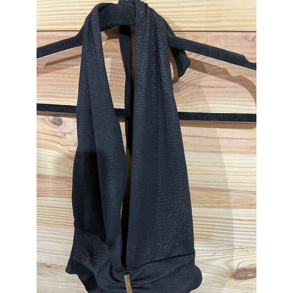 Victoria's Secret Black Sparkle Plunge Bathing Suit, Large - Picture 6 of 10